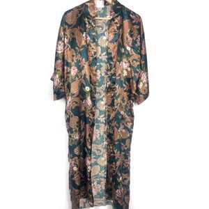 Vintage California Dynasty Long Floral Robe ✨